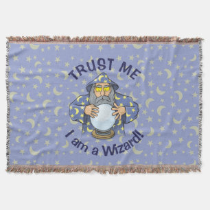 Wizard with Ball Throw Blanket