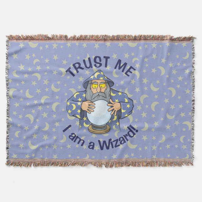 Wizard with Ball Throw Blanket (Front)