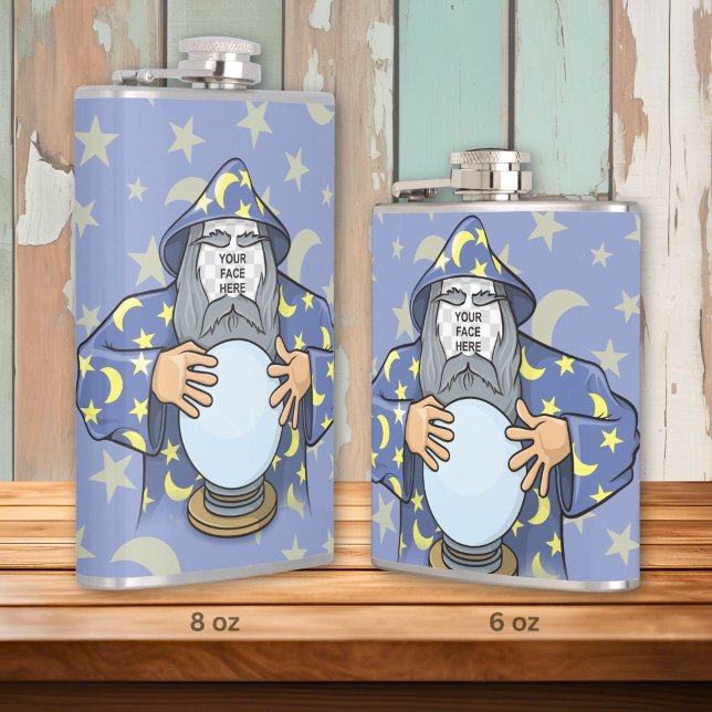 Wizard with your face hip flask (Creator Uploaded)