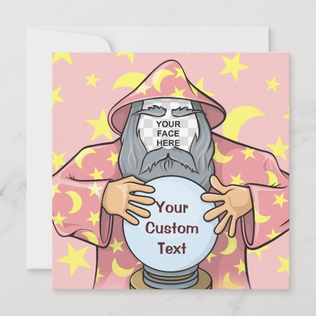 Wizard with your face invitation (Front)