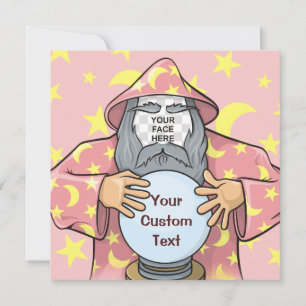 Wizard with your face invitation