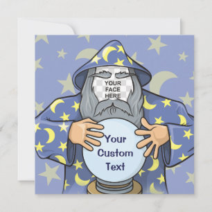 Wizard with your face invitation