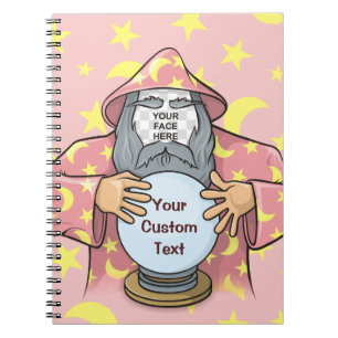 Wizard with your face notebook