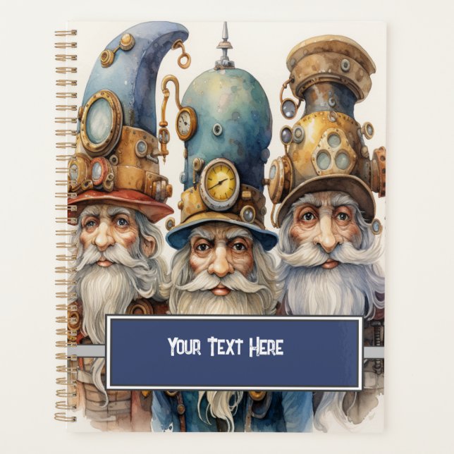 Wizards Gnomes Steampunk Planner (Front)