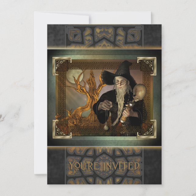 Wizards Magic Large Invitation (Front)