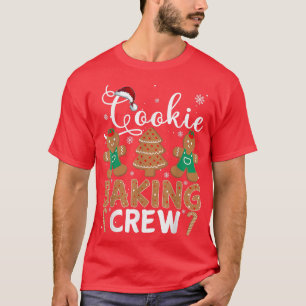 Wjj0 Christmas Cookie Baking Crew Pajama Merry Xma T-Shirt