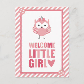 WLCOME LITTLE GIRL POSTCARD