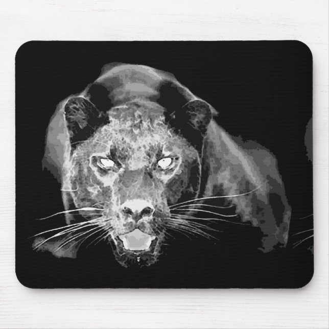 Wld Black Jaguar Cat Eyes Mousepads (Front)