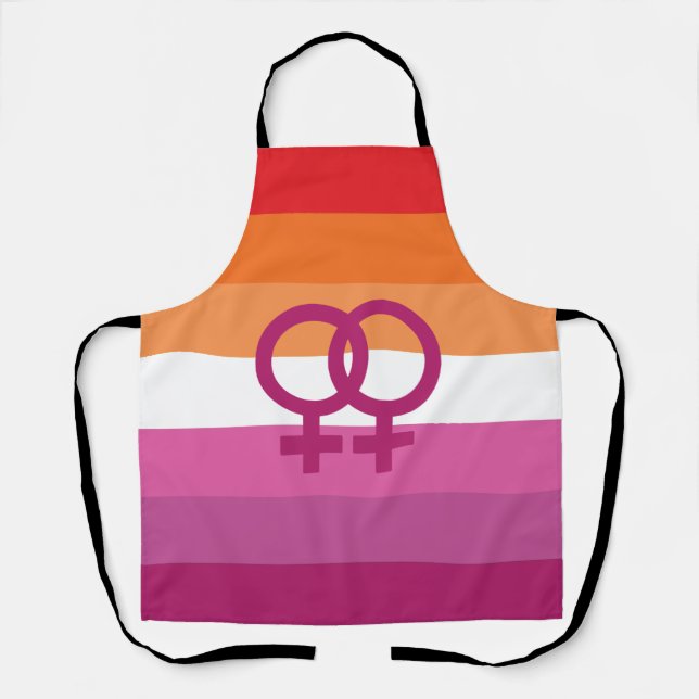 WLW Lesbian Pride Flag Apron (Front)