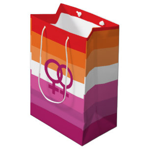 WLW Lesbian Pride Flag Medium Gift Bag