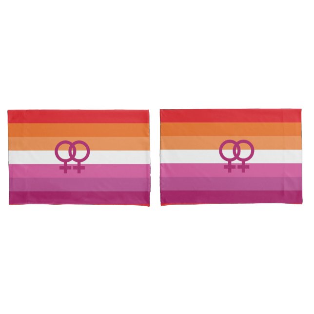 WLW Lesbian Pride Flag Pillowcase (Front-Set)