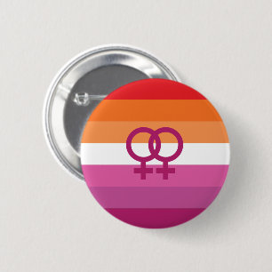 WLW Lesbian Pride Flag (Sunset) 2 Inch Round Button