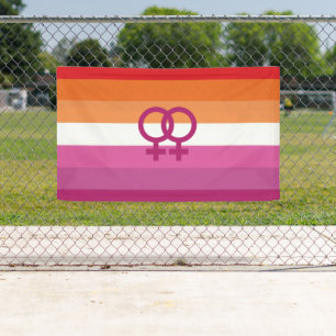 WLW Lesbian Pride Flag (Sunset) Banner