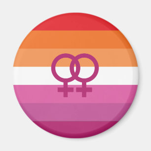 WLW Lesbian Pride Flag (Sunset) Magnet