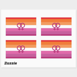 WLW Lesbian Pride Flag (Sunset) Sticker