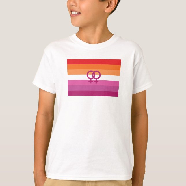 WLW Lesbian Pride Flag (Sunset) T-Shirt (Front)