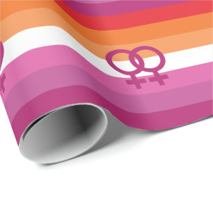 WLW Lesbian Pride Flag (Sunset) Wrapping Paper