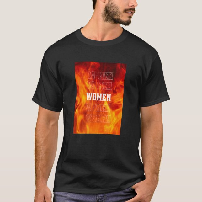 Wlw Lesbian Women With Fire T-Shirt (Front)