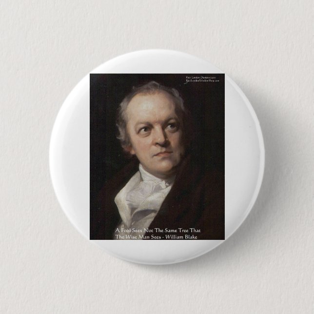 Wm Blake "Seeing Trees" Wisdom Quote Gifts 2 Inch Round Button (Front)