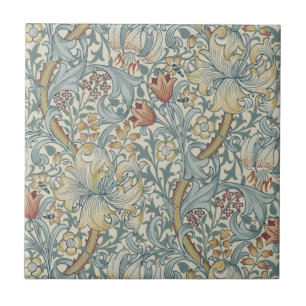 Wm Morris Arts & Crafts Golden Lily Repro Tile