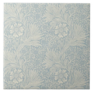Wm Morris Blue Marigold Repro Arts+Crafts Tile