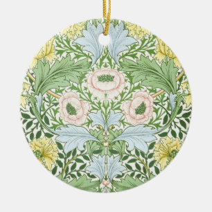 Wm Morris Myrtle Floral Art Nouveau Bright Ceramic Ornament