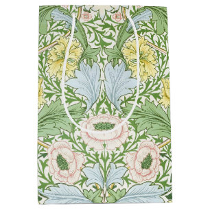 Wm Morris Myrtle Floral Art Nouveau Bright Medium Gift Bag