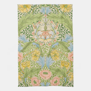 Wm Morris Myrtle Floral Art Nouveau Pastel Kitchen Towel