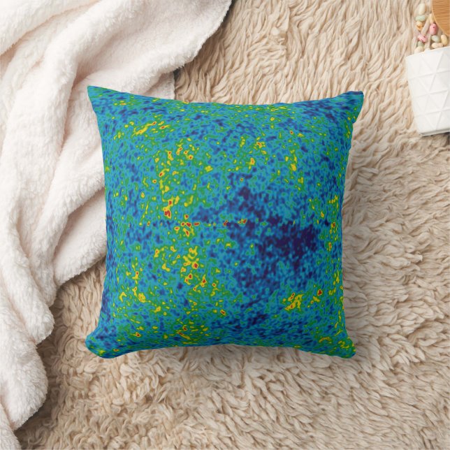 WMAP Microwave Anisotropy Probe Universe Map Throw Pillow (Blanket)