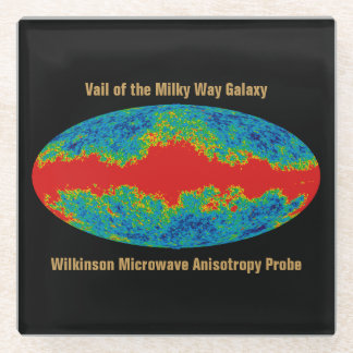 WMAP, Vail of Milky Way Galaxy Over Universe Glass Coaster