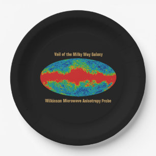 WMAP, Vail of Milky Way Galaxy Over Universe Paper Plate