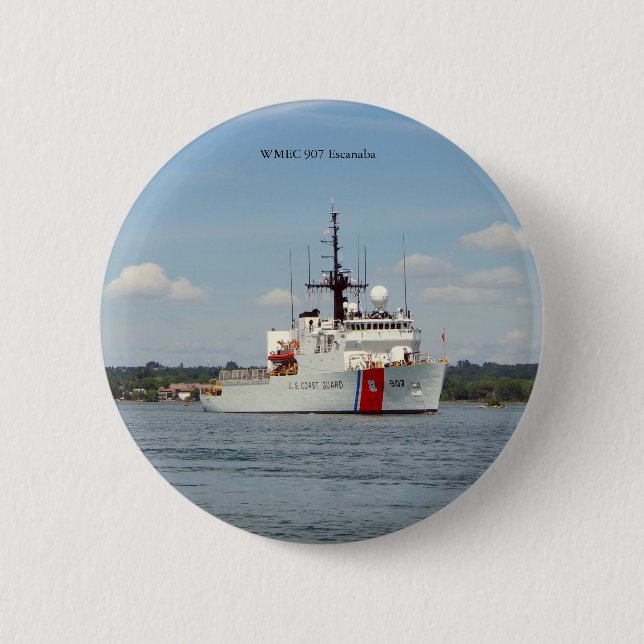 WMEC 907 Escanaba button (Front)