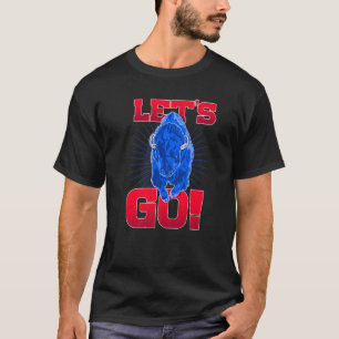 WNY Pride   Red & Blue Buffalo  Let's Go Buffalo T-Shirt