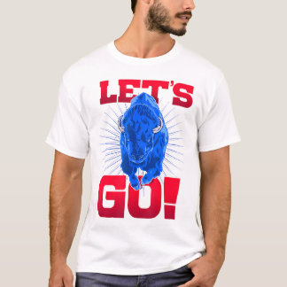 WNY Pride Red & Blue Buffalo Let's Go Buffalo T-Shirt