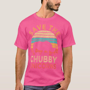 Wo Save The Chubby Unicorns Funny Rhino Animal Rig T-Shirt