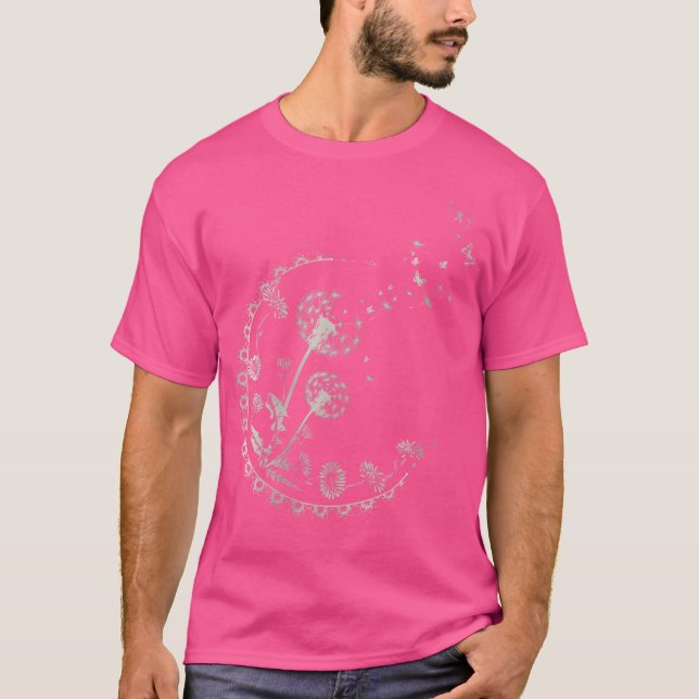 Wo Trendy Dandelion Moon Rays T-Shirt (Front)