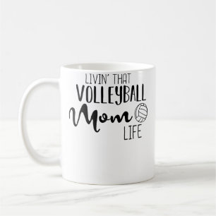 Wo Volleyball Mom Volleyball Cute Sports Mother Fa Coffee Mug