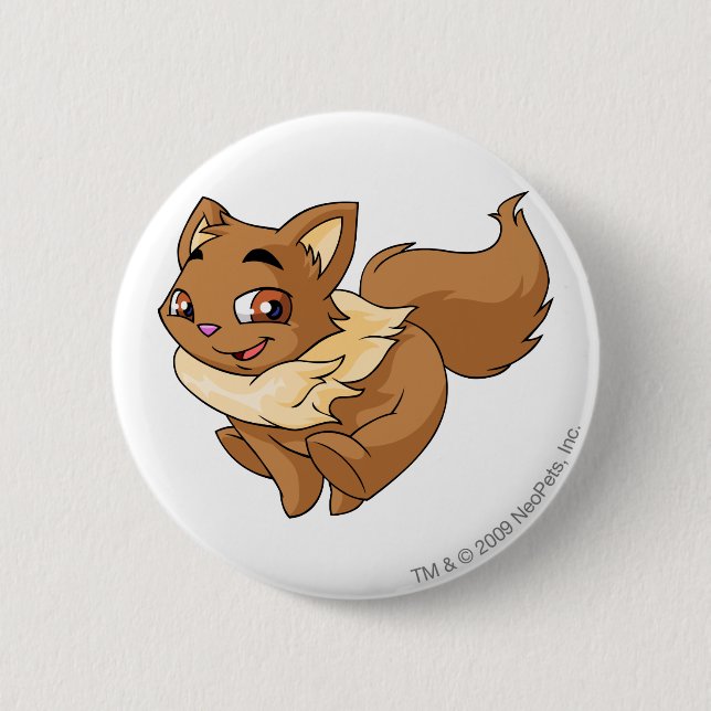 Wocky Brown 2 Inch Round Button (Front)