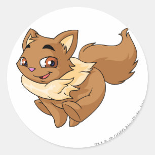 Wocky Brown Classic Round Sticker
