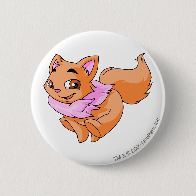 Wocky Orange 2 Inch Round Button (Front)