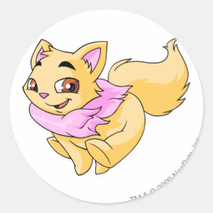 Wocky Yellow Classic Round Sticker