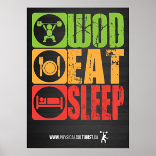 WOD, EAT, SLEEP - Poster