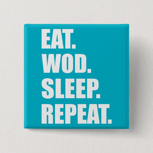 WOD Motivation 2 Inch Square Button (Front)
