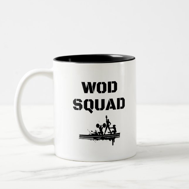 WOD SQUAD - Crossfit-Inspired Unique Two-Tone Coffee Mug (Left)