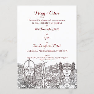 Woden & Fríge Wedding Invitation