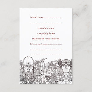 Woden & Fríge Wedding RSVP Invitation