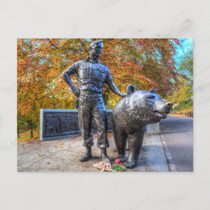 Wojtek The Soldier Bear Memorial Edinburgh Postcard