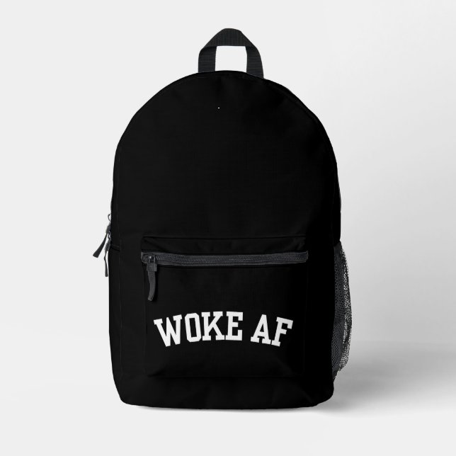 Woke AF Printed Backpack (Front)