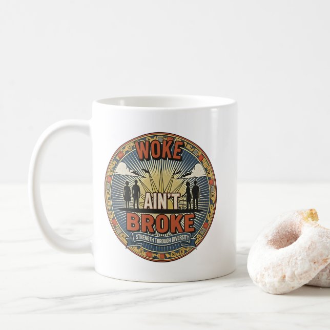 Woke ain't Broke Mug (With Donut)