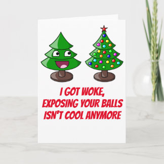 WOKE CHRISTMAS, EXPOSING BALLS HOLIDAY CARD